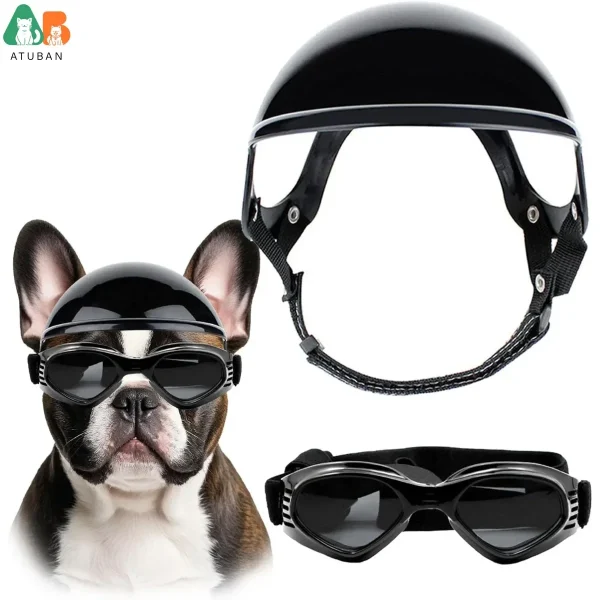 ATUBAN Cool Pet Motorcycle Helmet