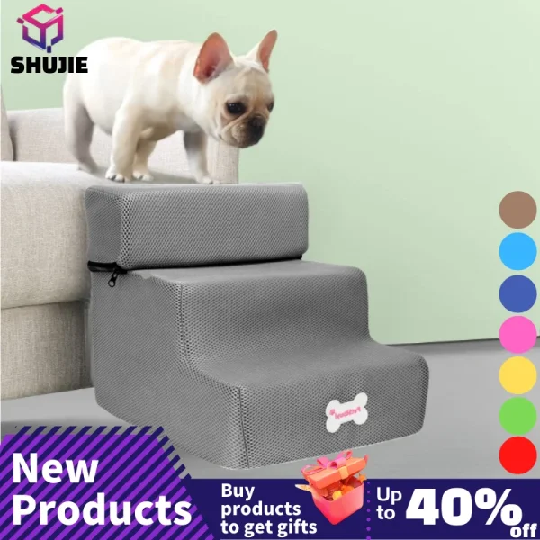 Hot Dog House Dog Stairs Pet 3 Steps Stairs