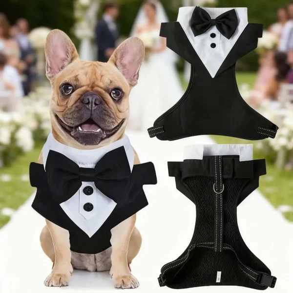 Dog Tuxedo Harness Formal Wedding Suit